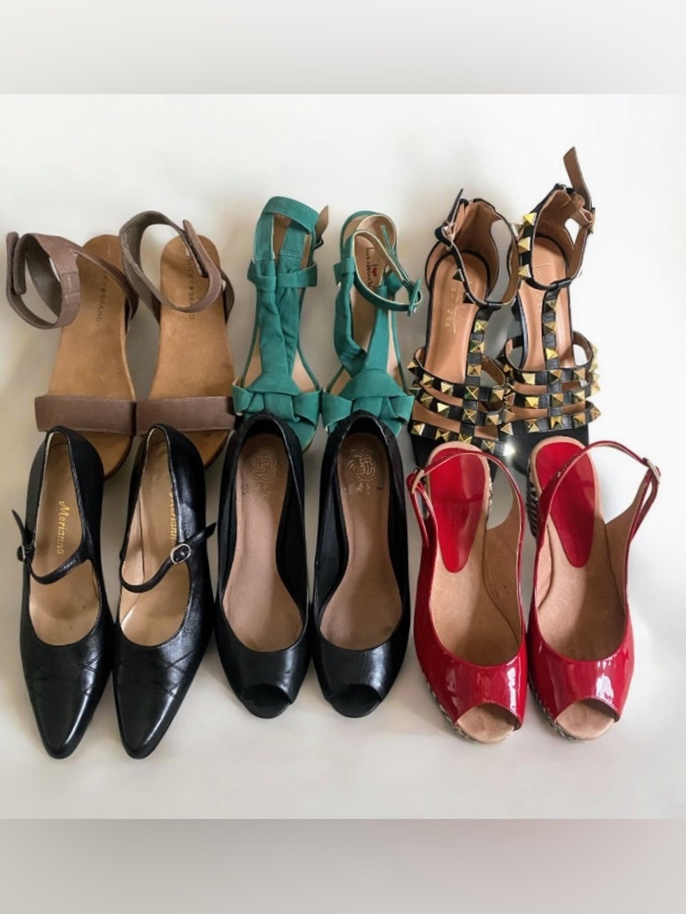 6 pairs of Mixed Women's Branded Heels and Sandals -